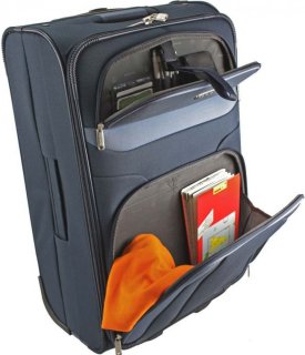 Велика валіза на 2-х колесах 80 л Travelite Orlando, синій
