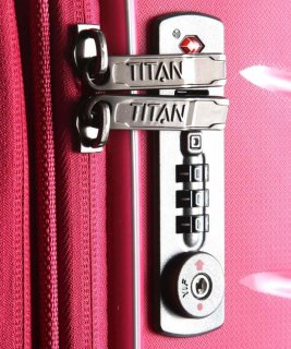 Большой чемодан на 4-х колесах 72/86 л Titan Limit, розовый