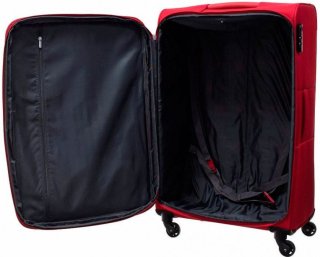 Большой чемодан на 4-х колесах 78/90 л Travelite Paklite Rom, красный