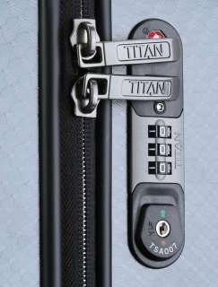 Велика валіза на 4-х колесах 80 л Titan Xenon Deluxe, сірий