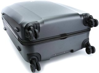Велика валіза на 4-х колесах 80 л Titan Xenon Deluxe, сірий