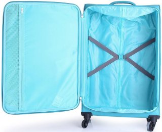 Большой чемодан на 4-х колесах 91 л Travelite Naxos, бирюзовый