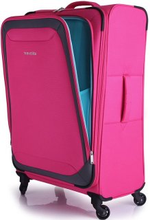 Большой чемодан на 4-х колесах 91 л Travelite Naxos, розовый