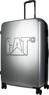 Большой чемодан на 4-х колесах 97 л CAT CAT-D, серебристый