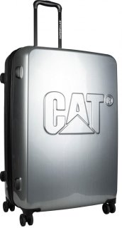 Велика валіза на 4-х колесах 97 л CAT CAT-D, сріблястий