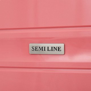 Большой чемодан Semi Line на 98 л весом 3,8 кг из полипропилена Розовый