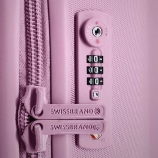 Большой чемодан Swissbrand Berlin на 98/108 л из поликарбоната Фиолетовий