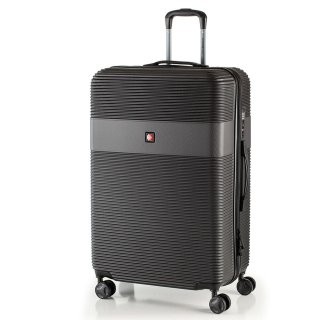 Большой чемодан Swissbrand Cairo на 97 л весом 4,2 кг из пластика Черный