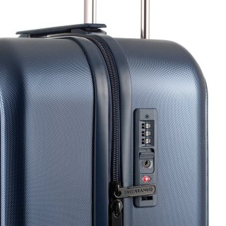 Большой чемодан Swissbrand London на 112 л из поликарбоната весом 4,35 кг Синий