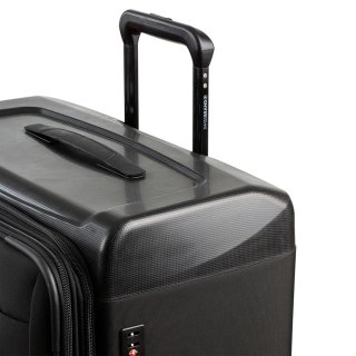 Большой чемодан Swissbrand Perth на 95/105 л из ткани/пластика весом 3,5 кг Черный