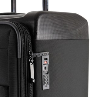 Большой чемодан Swissbrand Perth на 95/105 л из ткани/пластика весом 3,5 кг Черный