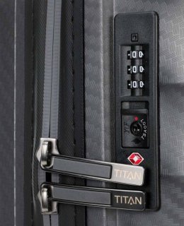 Большой чемодан Titan Highlight на 112 л весом 3,4 кг из полипропилена Антрацит