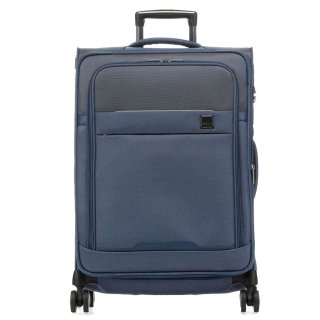 Большой чемодан Titan PRIME 91/105 л весом 3,7 кг из полиэстера Синий