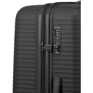 Велика валіза Travelite Air Stripe – 104 л, 3,9 кг Чорна