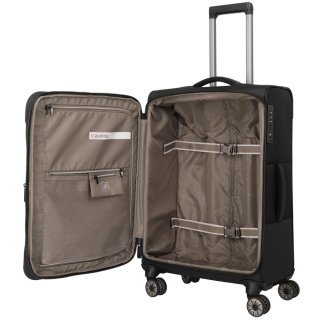 Большой чемодан Travelite Crosslite 5.0 на 88/93 л весом 3,5 кг Черный