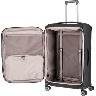 Большой чемодан Travelite Priima на 91/102 л весом 3,2 кг из нейлона Черный