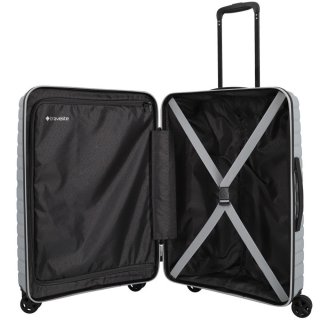 Большой чемодан Travelite Trient на 100 л весом 3,7 кг из полипропилена Серебристый