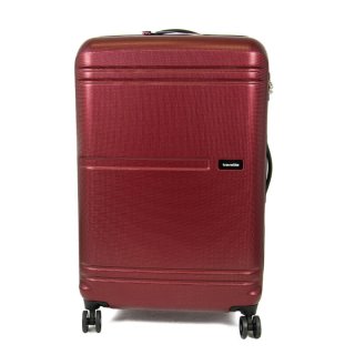 Большой чемодан Travelite Yamba на 99 л из пластика на 4 колесах Красный