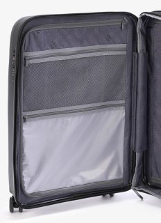 Большой чемодан V&V Travel Flash light 2.0 с расширением на 115/125 л весом 4,3 кг из полипропилена Черный