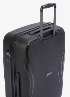 Большой чемодан V&V Travel Flash light 2.0 с расширением на 115/125 л весом 4,3 кг из полипропилена Черный