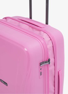 Большой чемодан V&V Travel Flash light 2.0 с расширением на 115/125 л весом 4,3 кг из полипропилена Розовый