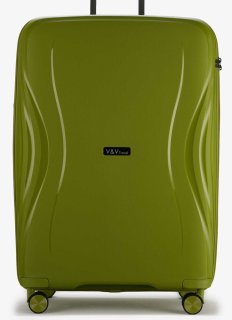 Большой чемодан V&V Travel Flash light 2.0 с расширением на 115/125 л весом 4,3 кг из полипропилена Зеленый