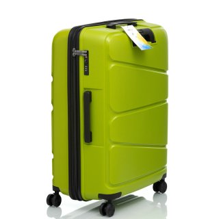 Большой чемодан V&V Travel Peace на 115/125 л из полипропилена Зеленый