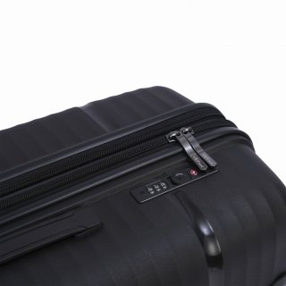 Большой чемодан V&V Travel Summer Breeze на 100/110 л весом 4,3 кг из полипропилена Черный