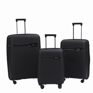 Большой чемодан V&V Travel Summer Breeze на 100/110 л весом 4,3 кг из полипропилена Черный
