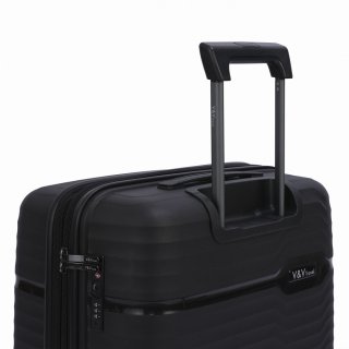 Большой чемодан V&V Travel Summer Breeze на 100/110 л весом 4,3 кг из полипропилена Черный