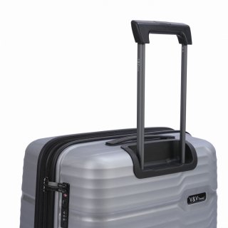 Большой чемодан V&V Travel Summer Breeze на 100/110 л весом 4,3 кг из полипропилена Серый