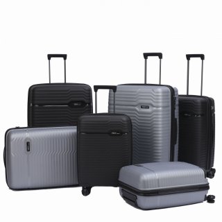 Большой чемодан V&V Travel Summer Breeze на 100/110 л весом 4,3 кг из полипропилена Серый