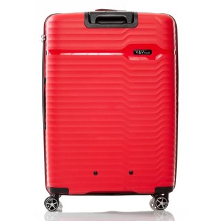Большой чемодан V&V Travel Summer Breeze на 115/125 л весом 4,3 кг из полипропилена Красный