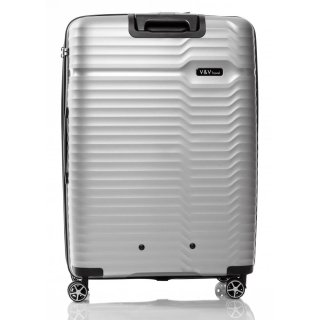 Большой чемодан V&V Travel Summer Breeze на 115/125 л весом 4,3 кг из полипропилена Серебристый