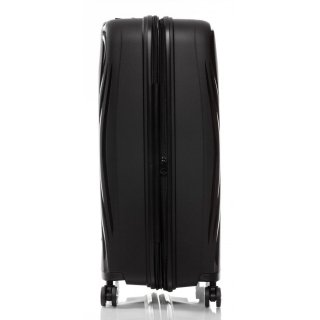 Большой чемодан V&V Travel TIFFANY из полипропилена на 115/125 л весом 4,3 кг Черный