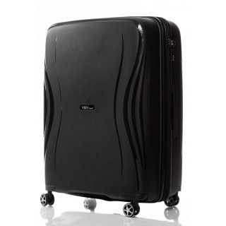 Большой чемодан V&V Travel TIFFANY из полипропилена на 115/125 л весом 4,3 кг Черный