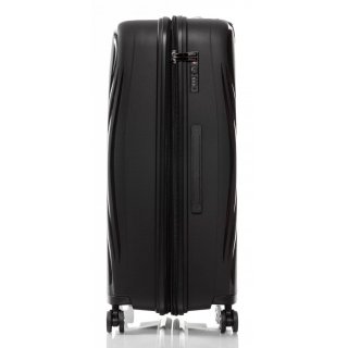 Большой чемодан V&V Travel TIFFANY из полипропилена на 115/125 л весом 4,3 кг Черный