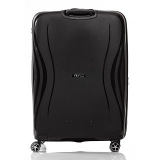 Большой чемодан V&V Travel TIFFANY из полипропилена на 115/125 л весом 4,3 кг Черный