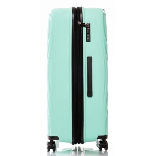 Большой чемодан V&V Travel TIFFANY из полипропилена на 115/125 л весом 4,3 кг Голубой