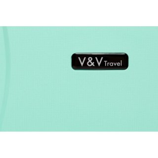 Большой чемодан V&V Travel TIFFANY из полипропилена на 115/125 л весом 4,3 кг Голубой