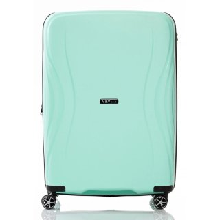 Большой чемодан V&V Travel TIFFANY из полипропилена на 115/125 л весом 4,3 кг Голубой