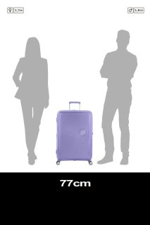 Велика валіза American Tourister Soundbox – 97 / 110 л, 4,2 кг Лавандова
