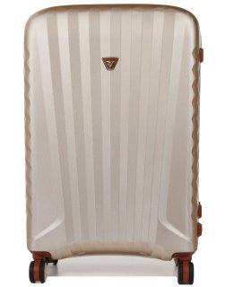 Большой элитный чемодан 113 л Roncato UNO ZIP Deluxe, бежевый