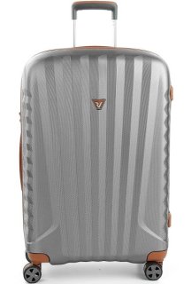 Большой элитный чемодан 72 л Roncato E-LITE Titanium/Cognac