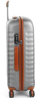 Большой элитный чемодан 72 л Roncato E-LITE Titanium/Cognac