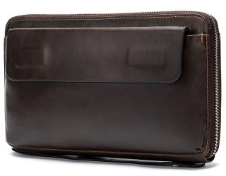 Великий чоловічий клатч Tiding Bag Коричневий