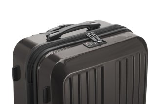 Большой пластиковый 4-х колесный чемодан 80/90 л HAUPTSTADTKOFFER Xberg, графитовый