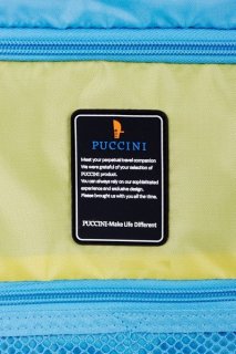 Большой пластиковый чемодан 4-х колесных 95 л PUCCINI, черный