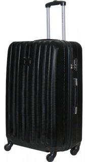 Большой пластиковый чемодан 94 л Vip Collection Panama 28 Black