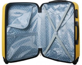 Большой пластиковый чемодан 96 л Vip Collection Sierra Madre 28 Yellow